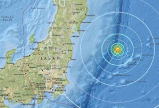 زلزله دو دقیقه ای با قدرت 9 ریشتر در ژاپن + فیلم