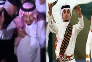 رقص ملک سلمان در فینال جام پادشاهی عربستان +فیلم